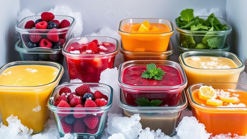 freezing foods in glass