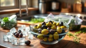 freezing olives for preservation