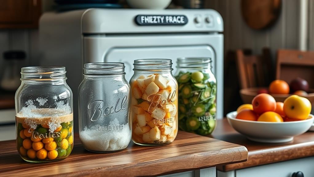 safe freezing mason jars