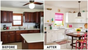 budget friendly kitchen cabinet makeover