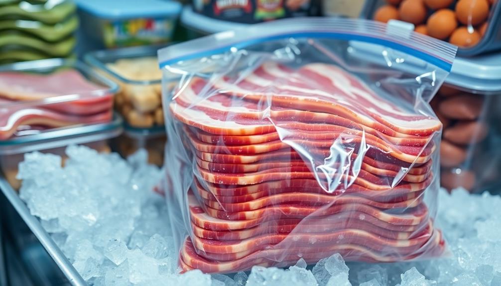 proper frozen bacon storage