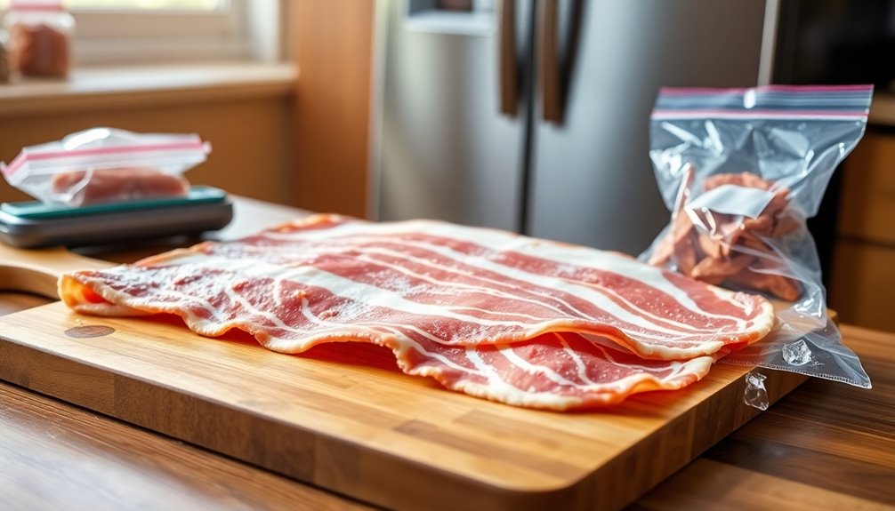 freeze bacon for savings