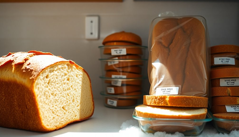 freezing homemade bread safely