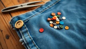 replace jean buttons easily