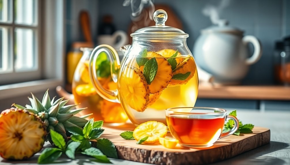 brew tea from pineapple peels