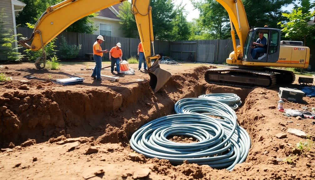 horizontal loop excavation process