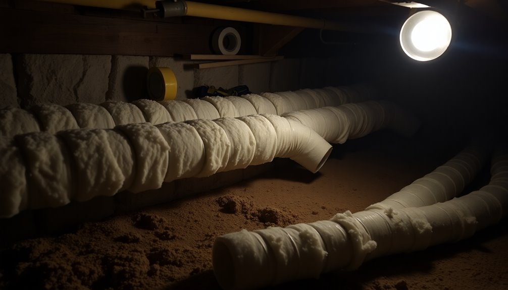 insulating pipes in crawl spaces