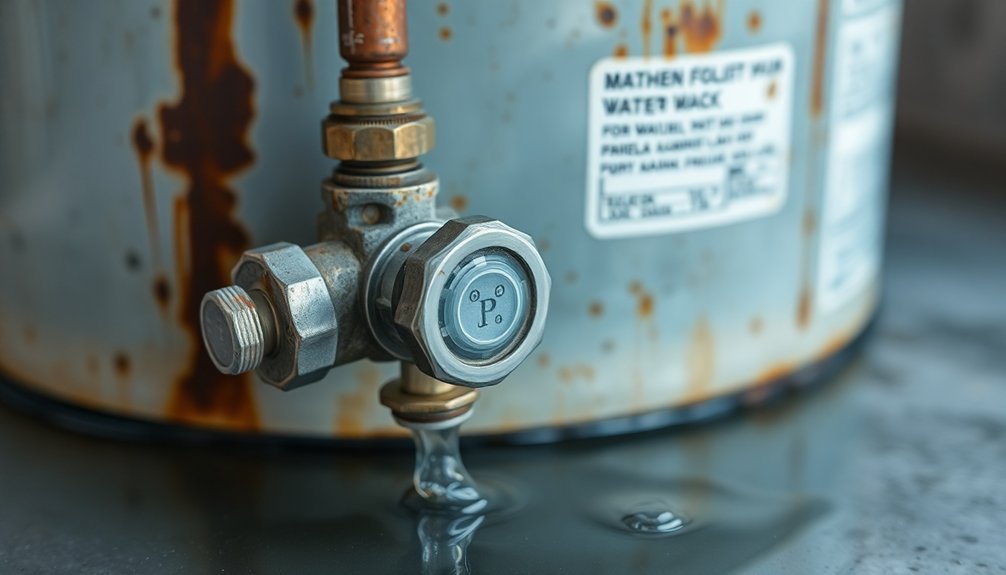 malfunctioning pressure relief valve