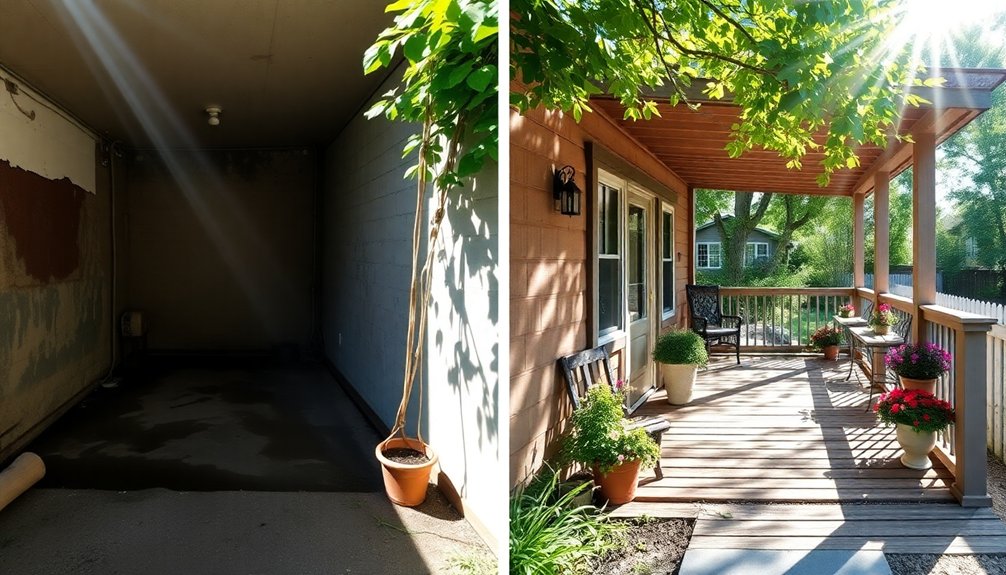 porch prevents basement leaks