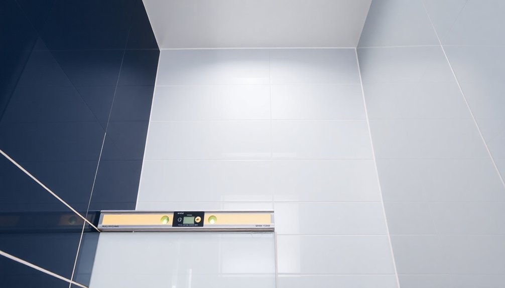 shower ceiling slope techniques