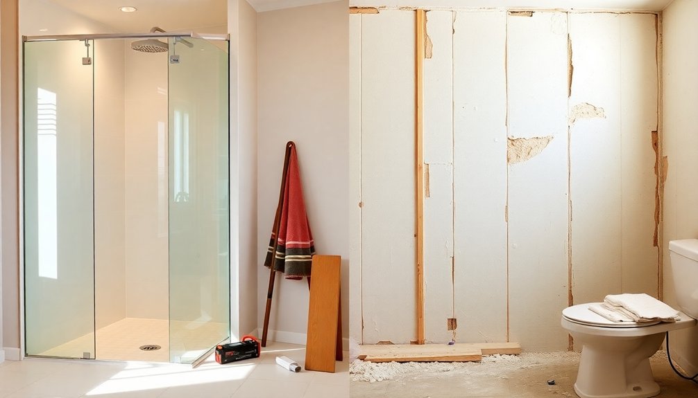 shower surrounds versus drywall comparison