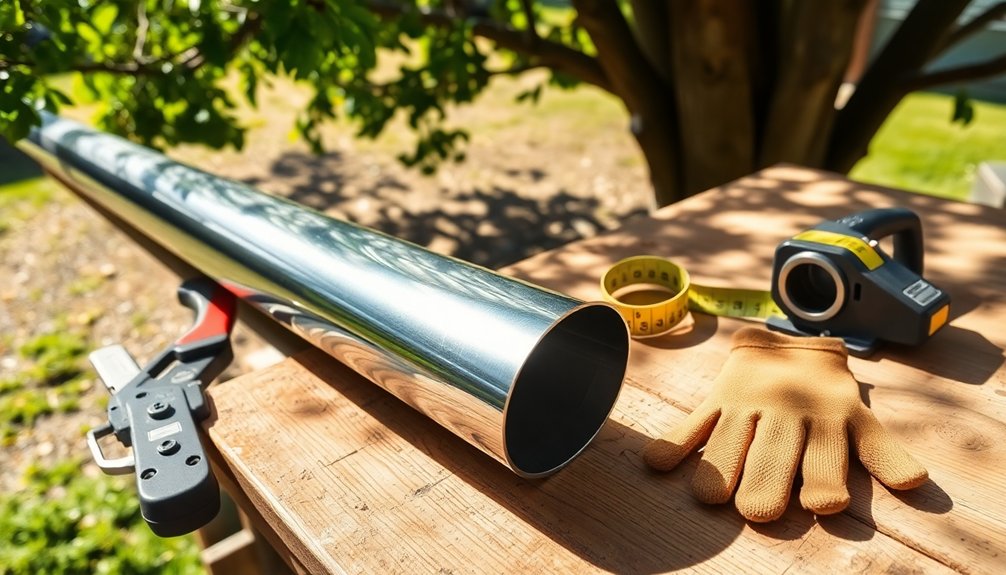 cutting downspouts safely and accurately