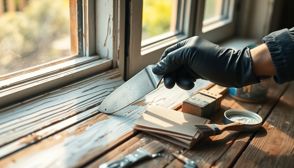 repairing peeling window sill