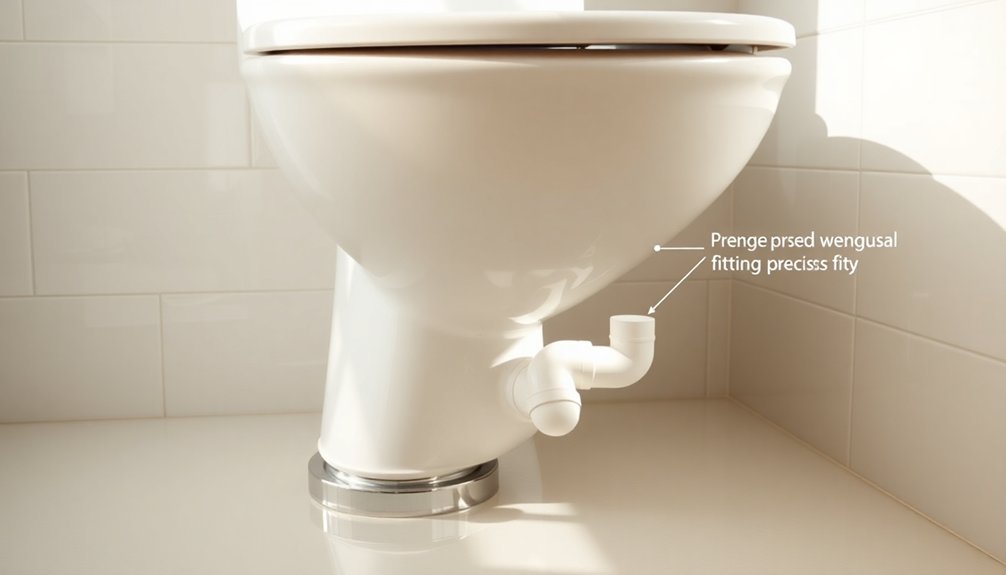 toilet flange 90 degree distance