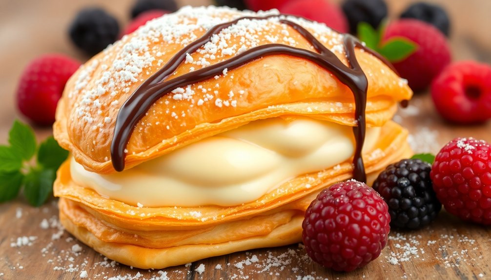 delicate layers of pastry