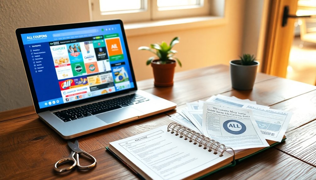 finding all laundry coupons