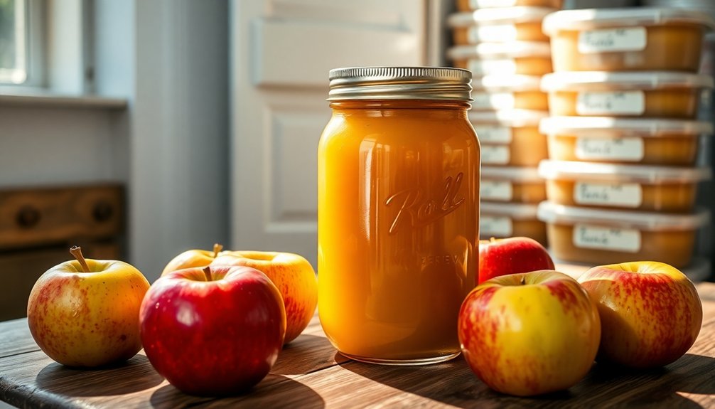 freezing applesauce for storage