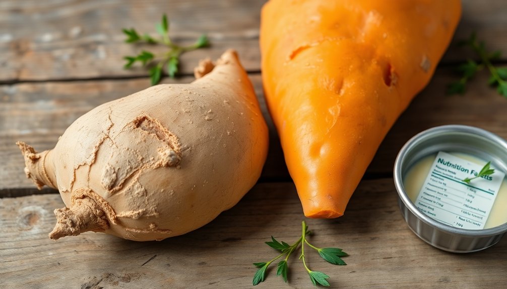 nutrient differences yams vs sweet potatoes