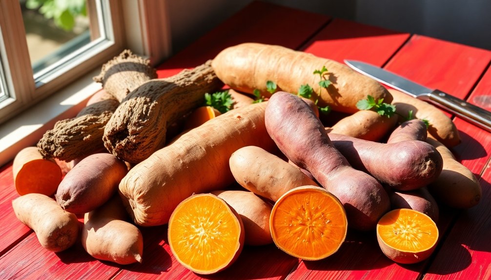 yams and sweet potatoes differ