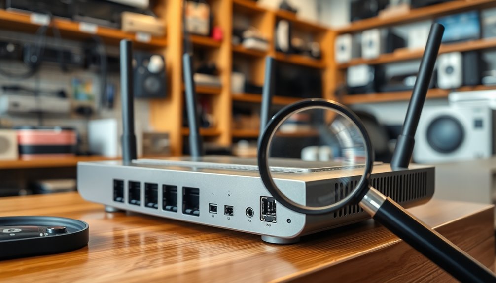 inspect router s physical condition