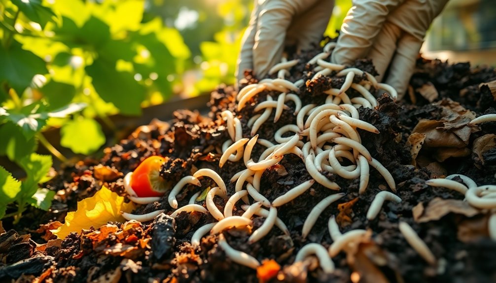 maggots in compost bin
