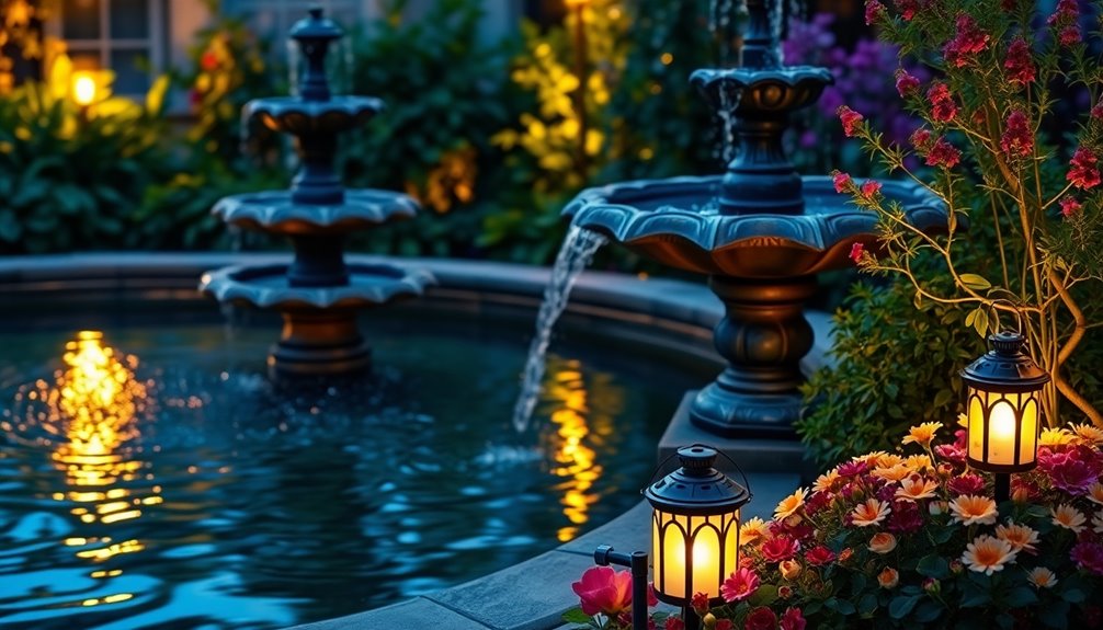 solar lights for fountains