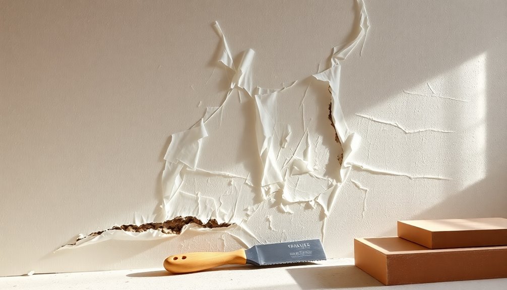 causes of bubbling drywall tape