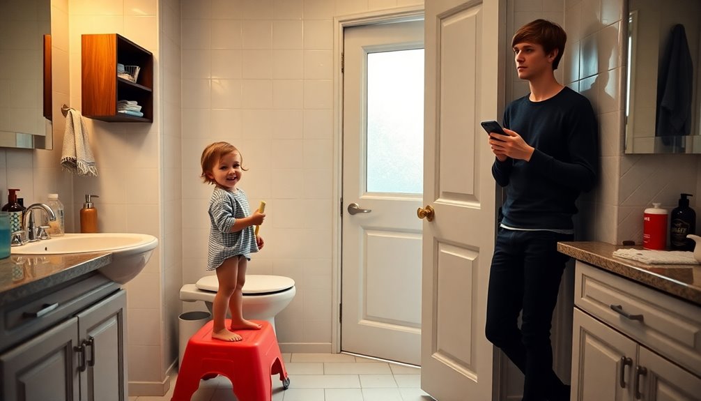 small bathroom sharing challenges