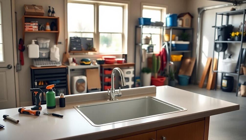 utility sink enhances efficiency
