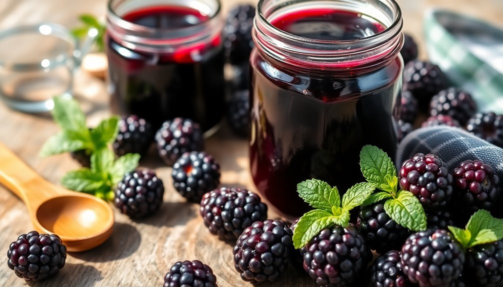 fresh blackberries canning supplies