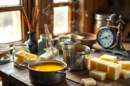 diy tallow candle making
