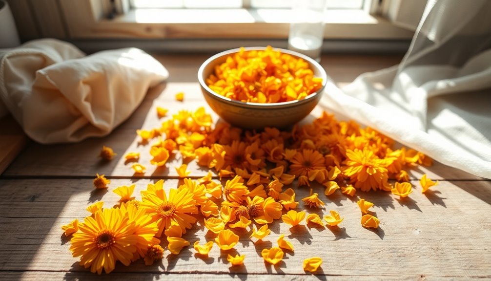 effective calendula drying methods