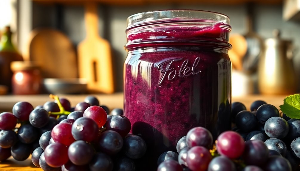 gourmet nutritious grape spread