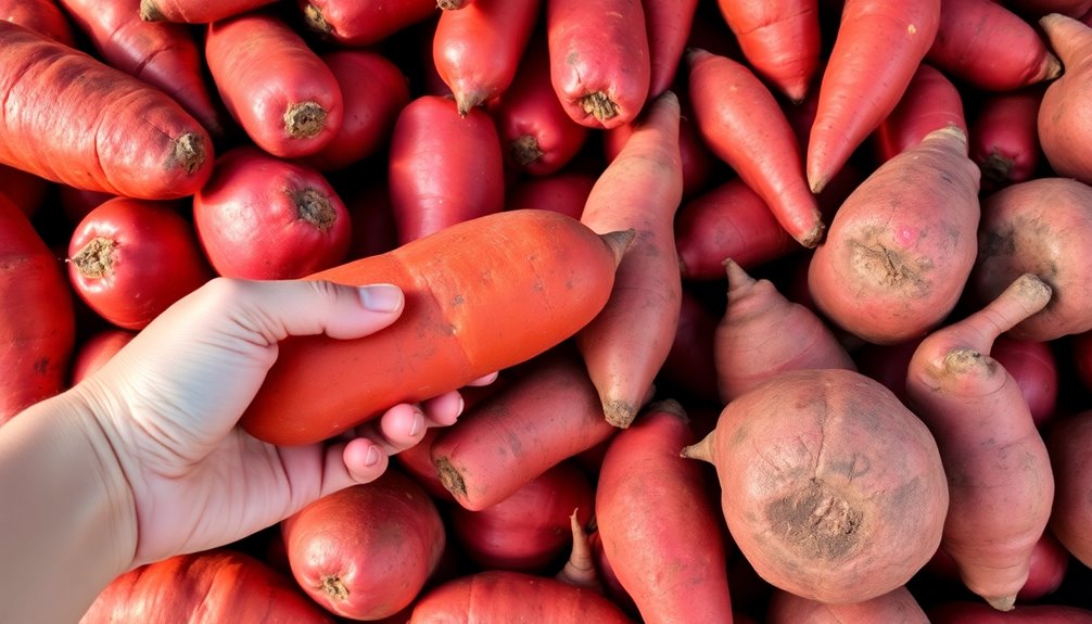 identifying fresh sweet potatoes