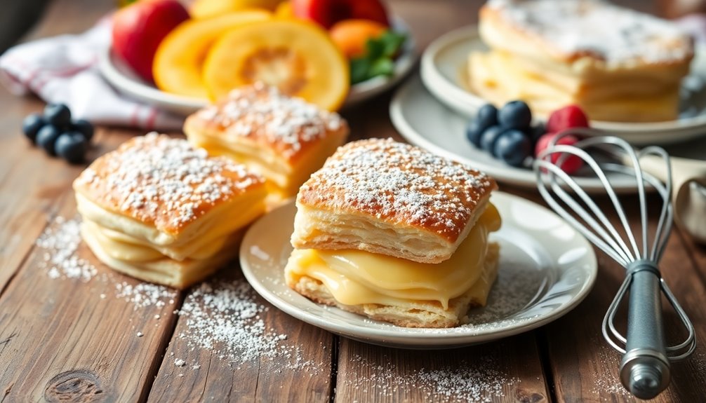 layers of creamy pastry