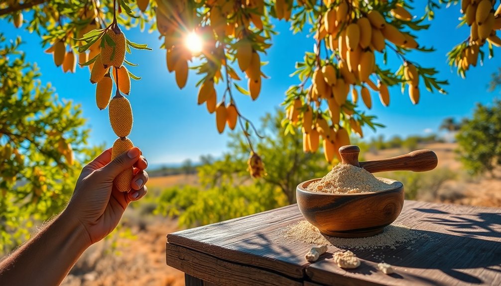 optimal mesquite pod harvesting
